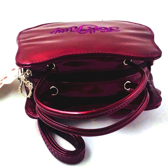 Sanrio Hello Kitty Women's Handbag Patent Purple - Picture 6 of 9